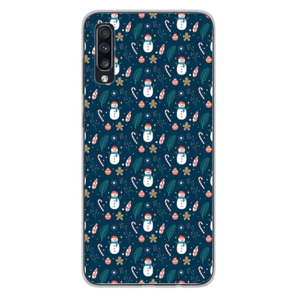 Tryckt silikonfodral som är kompatibelt med Samsung Galaxy A70 NO Snowman