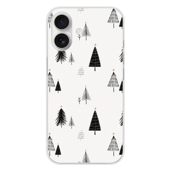 Tryckta silikonskal - 1001 skal - Apple iPhone 16 - Elegant granmönster - Optimal skydd - TPU Gel