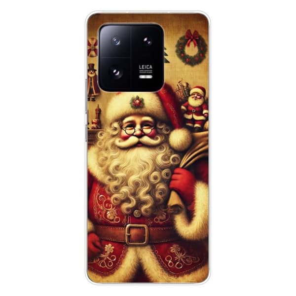 Tryckt silikonfodral som är kompatibelt med Xiaomi 13 Pro NO Santa Claus Vintage