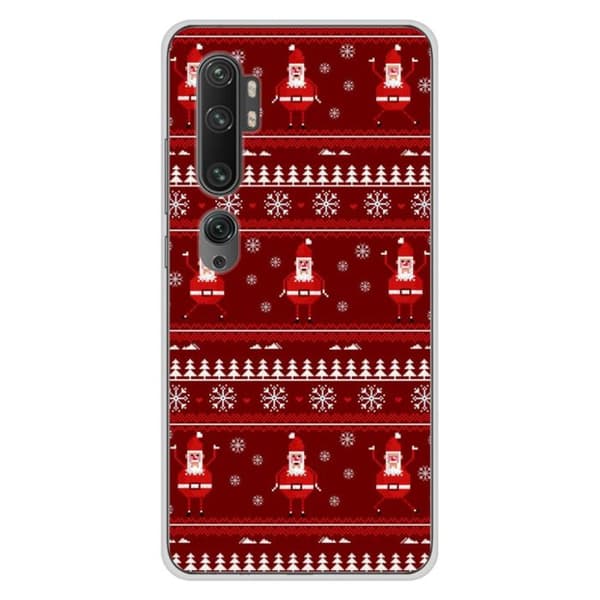 Tryckt silikonfodral kompatibelt Xiaomi Mi Note 10 Mi Note 10 Pro NO Jultröja Santa