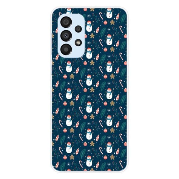 Siliconfodral med tryck - 1001 fodral - Samsung Galaxy A33 5G - Flerfärgad - Snögubbe - Halvhård