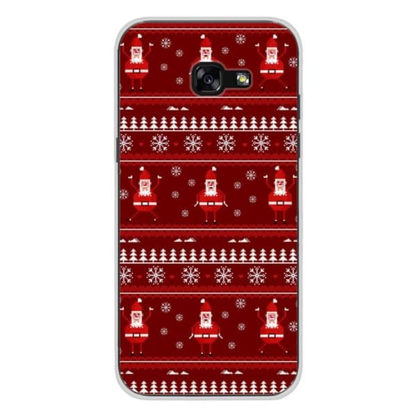 Tryckt silikonfodral kompatibelt Samsung Galaxy A3 2017 NO Christmas Sweater Santa