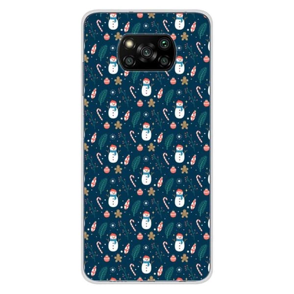 Tryckt silikonfodral kompatibelt Xiaomi Poco X3 Poco X3 Pro INGEN Snowman
