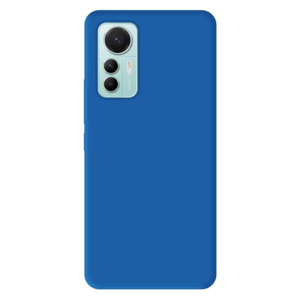 Vanligt mattblått silikonfodral som är kompatibelt med Xiaomi Mi 12 Lite