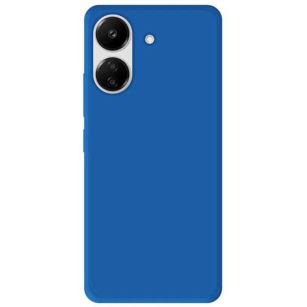 Vanligt mattblått silikonfodral som är kompatibelt med Xiaomi Redmi 13C 4G