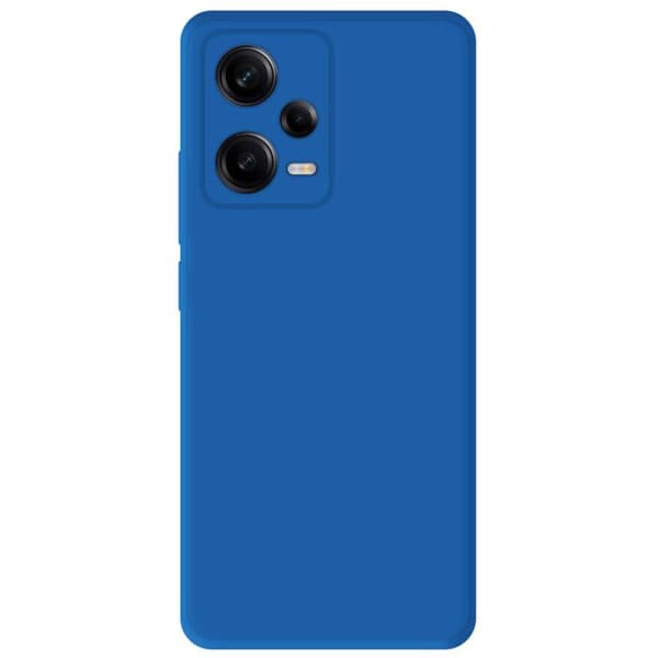 Vanligt mattblått silikonfodral som är kompatibelt med Xiaomi Redmi Note 12 Pro 5G