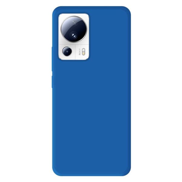 Vanligt mattblått silikonfodral som är kompatibelt med Xiaomi 13 Lite