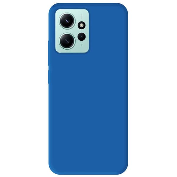 Vanligt mattblått silikonfodral som är kompatibelt med Xiaomi Redmi Note 12 4G