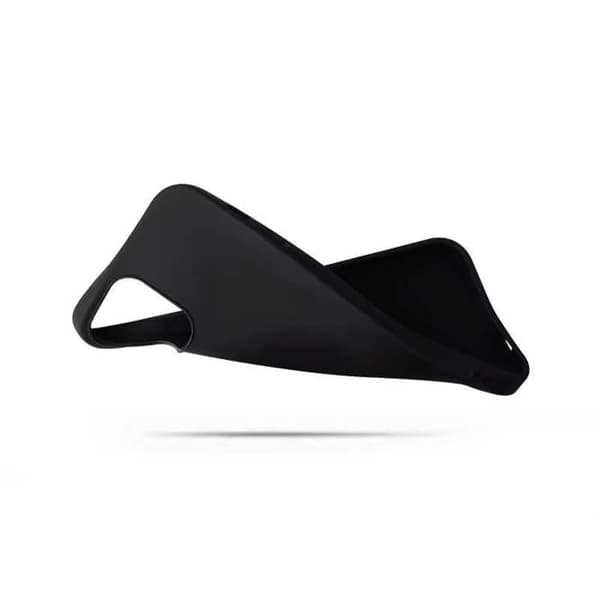 Vanligt mattsvart silikonfodral kompatibelt med Xiaomi Redmi 12 4G Redmi 12 5G