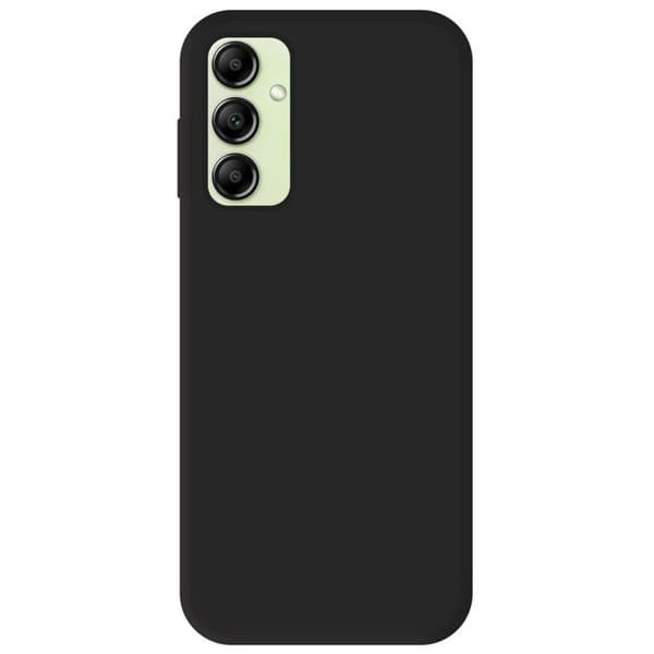 Vanligt mattsvart silikonfodral kompatibelt Samsung Galaxy A14 5G Galaxy A14 4G