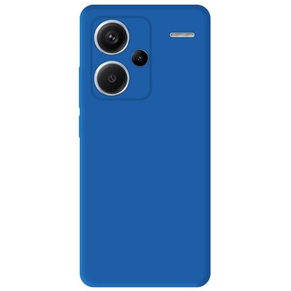 Vanligt mattblått silikonfodral som är kompatibelt med Xiaomi Redmi Note 13 Pro Plus 5G