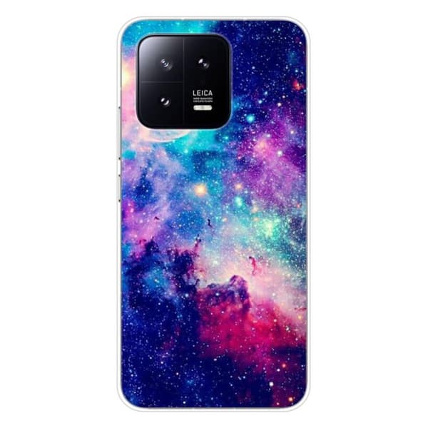 Tryckt silikonfodral som är kompatibelt med Xiaomi 13 Galaxy Blue