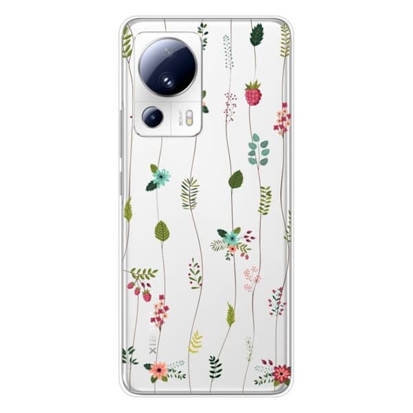 Tryckt silikonfodral som är kompatibelt med Xiaomi 13 Lite Rise of flowers