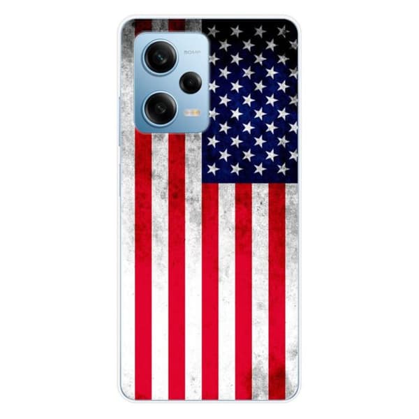 Tryckt silikonfodral kompatibelt Xiaomi Redmi Note 12 Pro 5G Poco X5 Pro USA Flagga