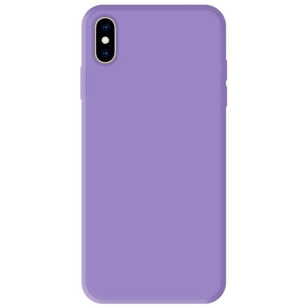 Vanligt matt lila silikonfodral som är kompatibelt med Apple iPhone X iPhone
