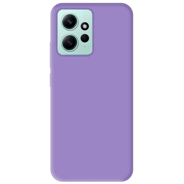 Vanligt matt lila silikonfodral kompatibelt med Xiaomi Redmi Note 12 4G