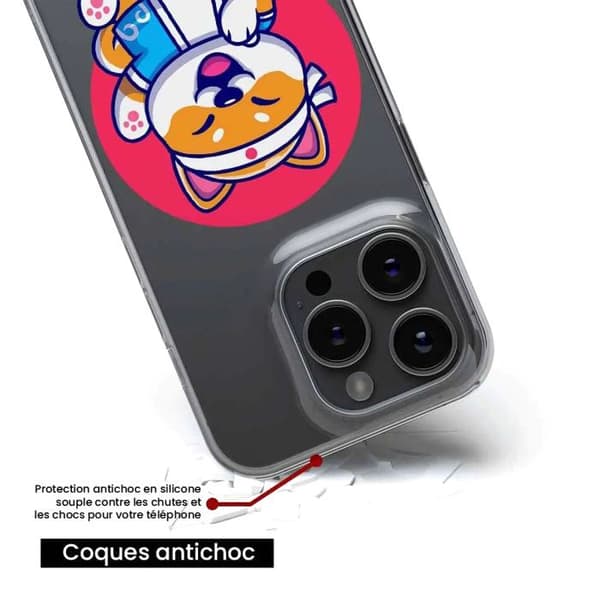 Tryckt silikonfodral som är kompatibelt med Xiaomi Redmi Note 9 Shiba ninja