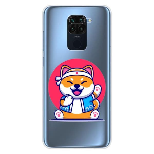 Tryckt silikonfodral som är kompatibelt med Xiaomi Redmi Note 9 Shiba ninja