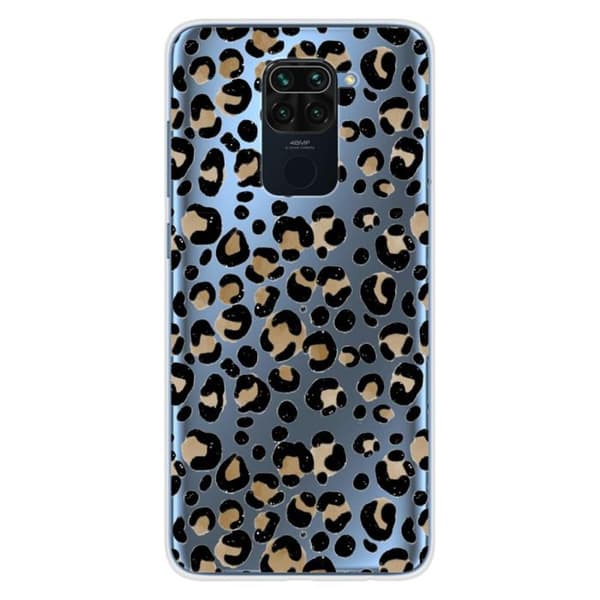 Tryckt silikonfodral som är kompatibelt med Xiaomi Redmi Note 9 Leopard