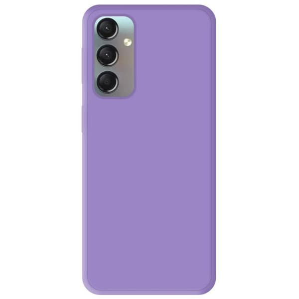 Vanligt matt lila silikonfodral som är kompatibelt med Samsung Galaxy A24 4G
