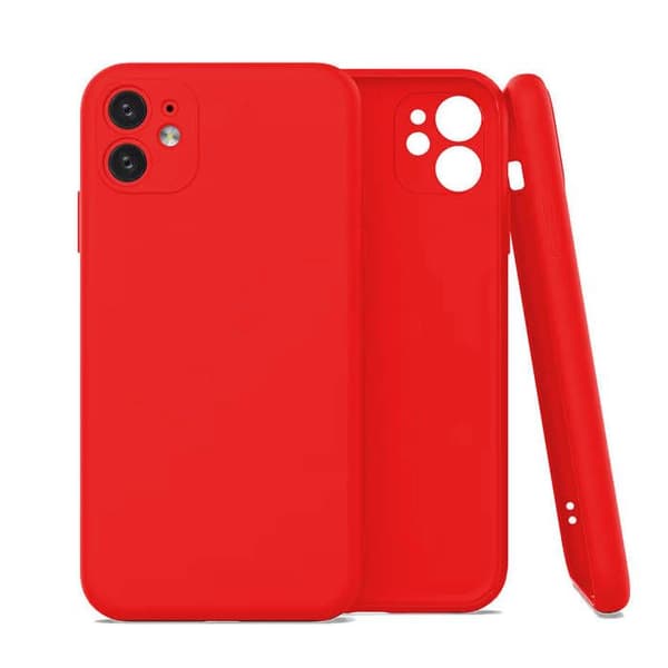 Vanligt mattrött silikonfodral som är kompatibelt med Xiaomi Redmi Note 12 4G