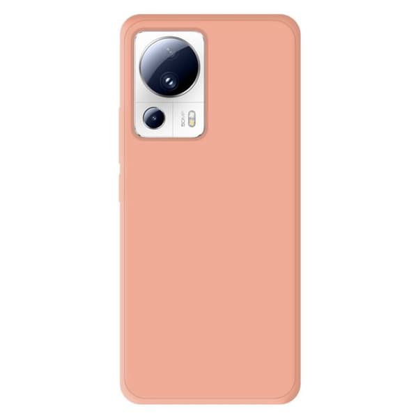 Silicone fodral - Xiaomi - 13 Lite - Matt ljusrosa - Stötresistent - Fri åtkomst till funktioner