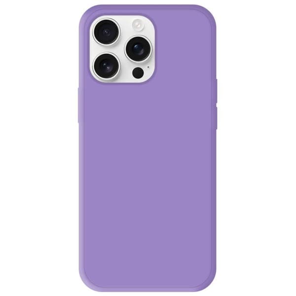 Vanligt matt lila silikonfodral som är kompatibelt med Apple iPhone 16 Pro Max