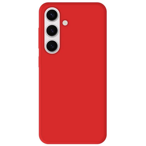 Enfärgad silikonskal Matts Röd kompatibel med Samsung Galaxy S24 Galaxy S25