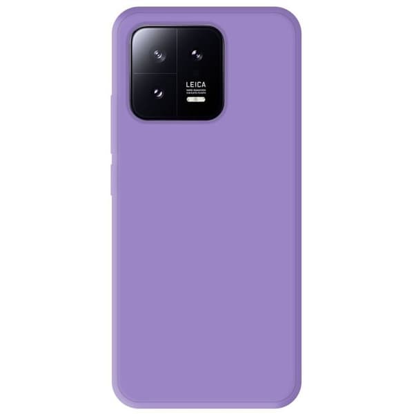 Vanligt matt lila silikonfodral som är kompatibelt med Xiaomi 13