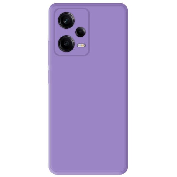 Vanligt matt lila silikonfodral kompatibelt med Xiaomi Redmi Note 12 Pro 5G