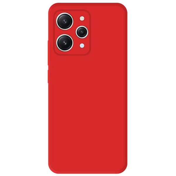 Vanligt mattrött silikonfodral kompatibelt med Xiaomi Redmi 12 4G Redmi 12 5G