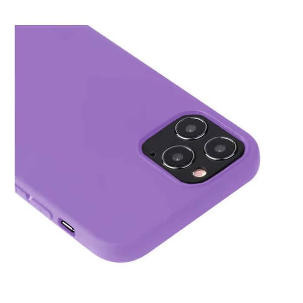 Vanligt matt lila silikonfodral som är kompatibelt med Apple iPhone 16 Plus