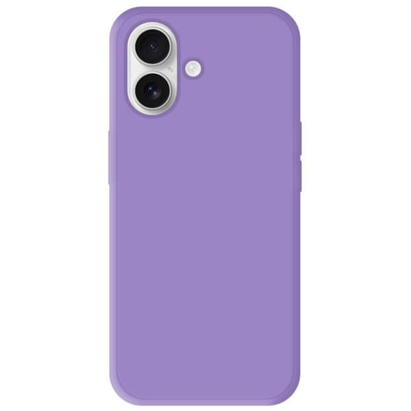 Vanligt matt lila silikonfodral som är kompatibelt med Apple iPhone 16 Plus