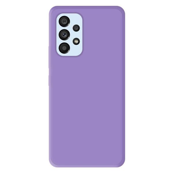 Vanligt matt lila silikonfodral som är kompatibelt med Samsung Galaxy A53 5G