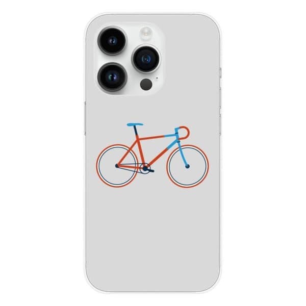 Tryckt silikonfodral som är kompatibelt med Apple iPhone 14 Pro Bike Color Hipster