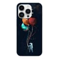 Miniatyrbild 1 av 2: Tryckt silikonfodral som är kompatibelt med Apple iPhone 14 Pro Balloon Cosmonaut