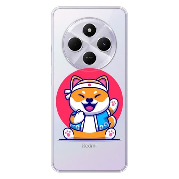 Tryckt silikonfodral som är kompatibelt med Xiaomi Redmi 14C 4G Shiba ninja