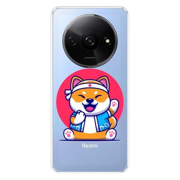 Tryckt silikonfodral som är kompatibelt med Xiaomi Redmi A3 4G Shiba ninja