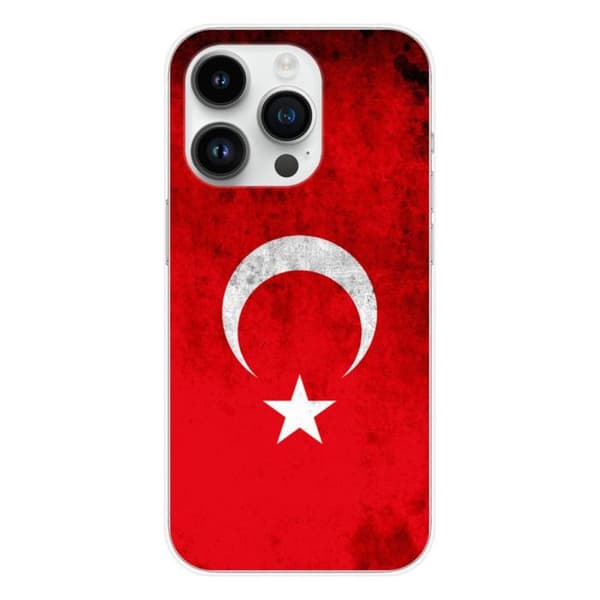 Tryckt silikonfodral kompatibelt Apple iPhone 14 Pro Türkiye Flag