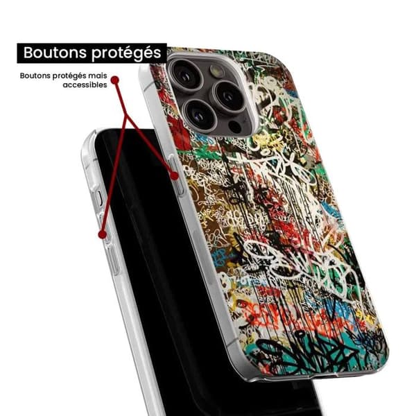 Tryckt silikonfodral som är kompatibelt med Xiaomi Redmi 10C Graffiti 1