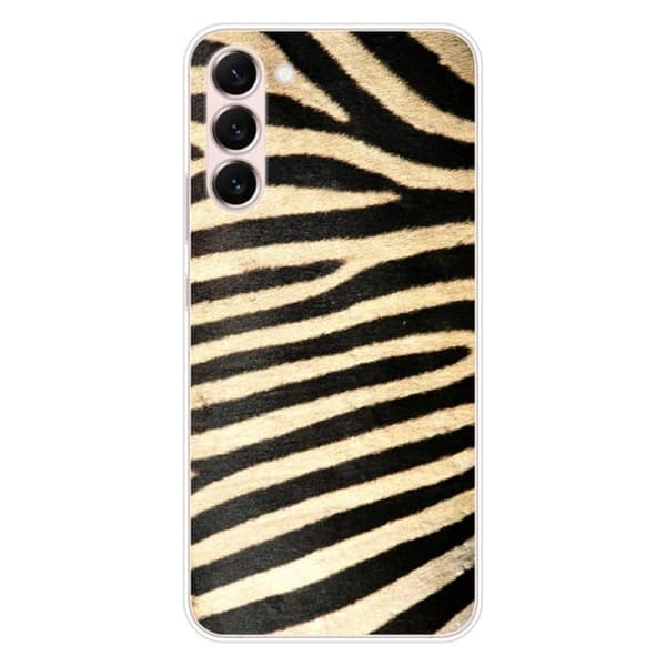 Tryckt silikonfodral som är kompatibelt med Samsung Galaxy S23 Plus Zebra