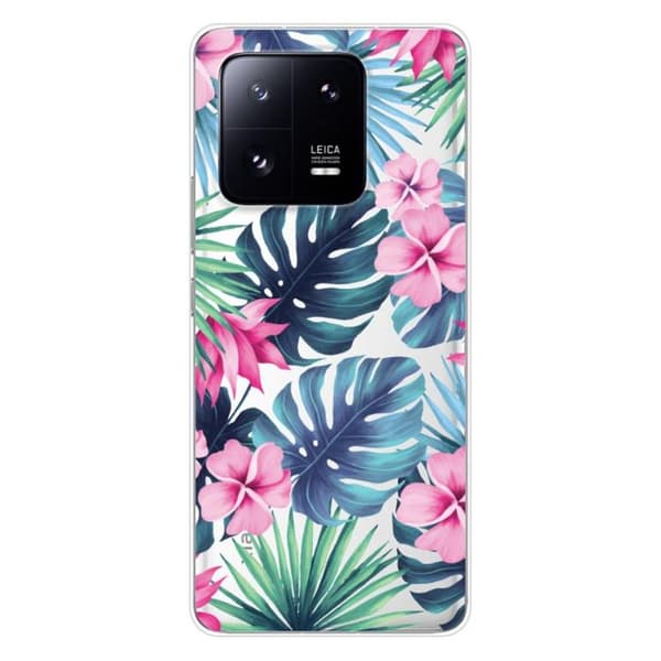Tryckt silikonfodral som är kompatibelt med Xiaomi 13 Pro Tropical Watercolor