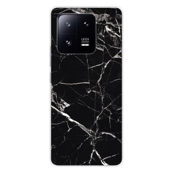 Tryckt silikonfodral som är kompatibelt med Xiaomi 13 Pro Black Marble