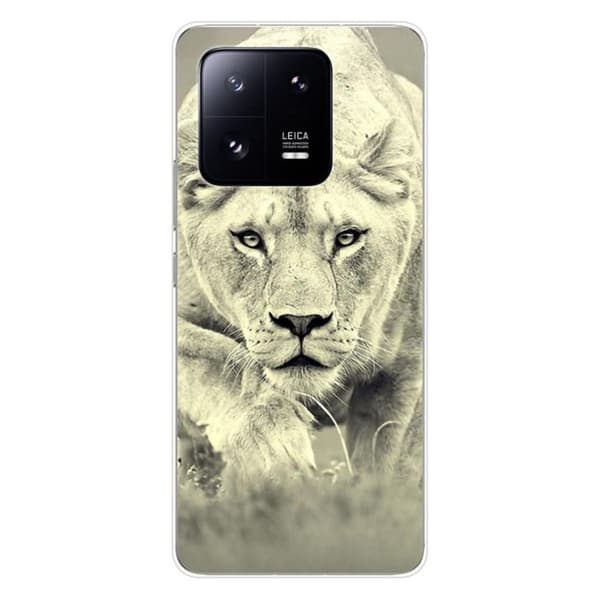 Tryckt silikonfodral som är kompatibelt med Xiaomi 13 Pro Lioness