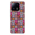 Miniatyrbild 1 av 6: Siliconefodral med tryck - 1001 fodral - Xiaomi 13 Pro - Patchwork Mandala - Optimal skydd - Semirigid