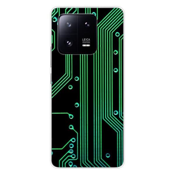 Tryckt silikonfodral som är kompatibelt med Xiaomi 13 Pro Geek-kretsstruktur
