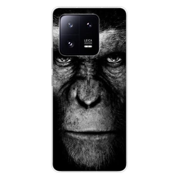 Tryckt silikonfodral som är kompatibelt med Xiaomi 13 Pro Monkey