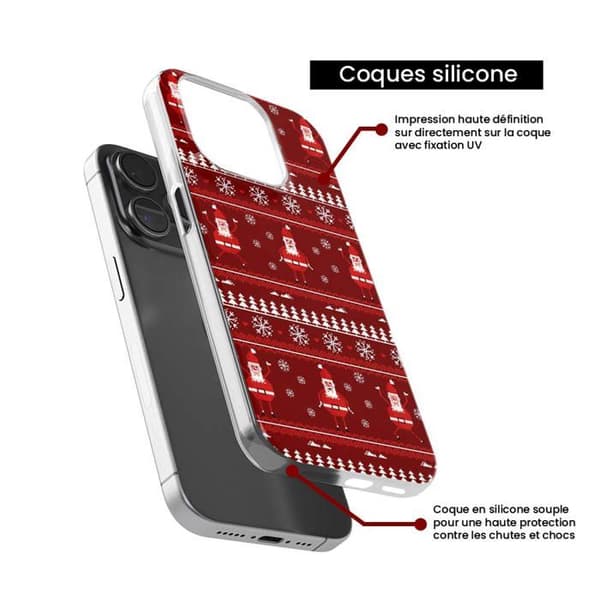Tryckt silikonfodral kompatibelt Xiaomi Redmi Note 11 4G NO Jultröja Santa