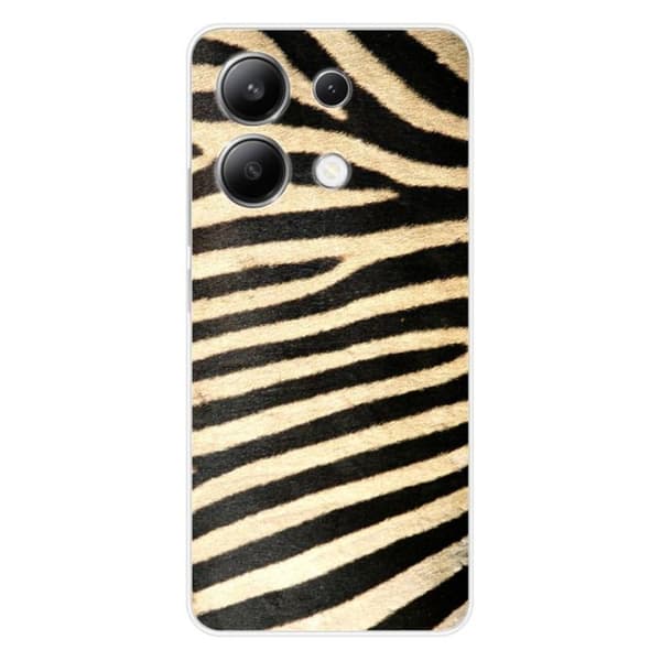 Tryckt silikonfodral som är kompatibelt med Xiaomi Redmi Note 13 4G Zebra