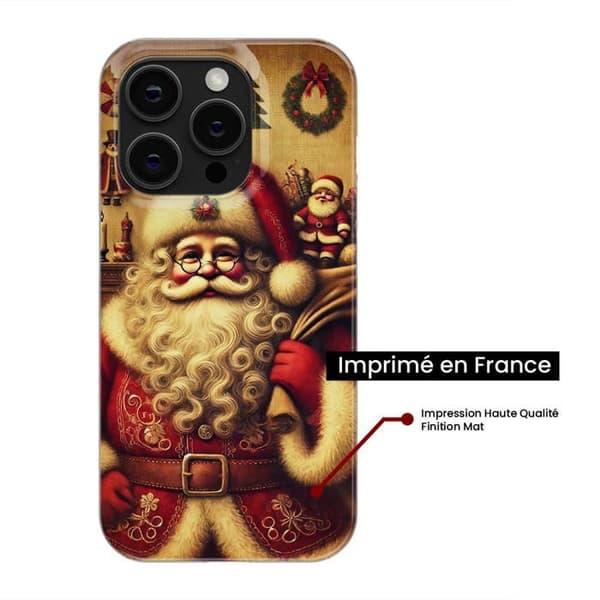 Tryckt silikonfodral kompatibelt OnePlus 9 Pro 5G INGEN Jultomte Vintage